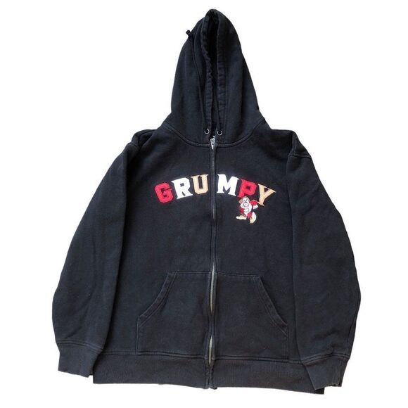 Vintage Walt Disney World Embroidered Snow White Hoodie Sweater Medium Black - Picture 6 of 16